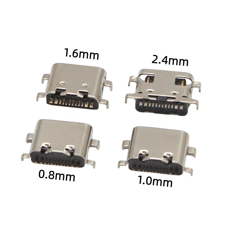 USB 3.1 Type C 12Pin 16Pin Female Socket PCB Solder Connector High Current Fast Charging Port Jack SMD SMT DIY Type-C Adapter