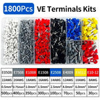 200-1900Pcs Electrical Tube Insulated Terminal VE Tubular Crimp Terminals Wire Cable Connector Ferrules Terminal Connectors