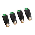 4/10pcs RCA Male Plug & Female Socket To Terminal Block Adapter For RCA AV Audio Video CCTV Camera Speaker Wire Cable Connector