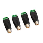 4/10pcs RCA Male Plug & Female Socket To Terminal Block Adapter For RCA AV Audio Video CCTV Camera Speaker Wire Cable Connector