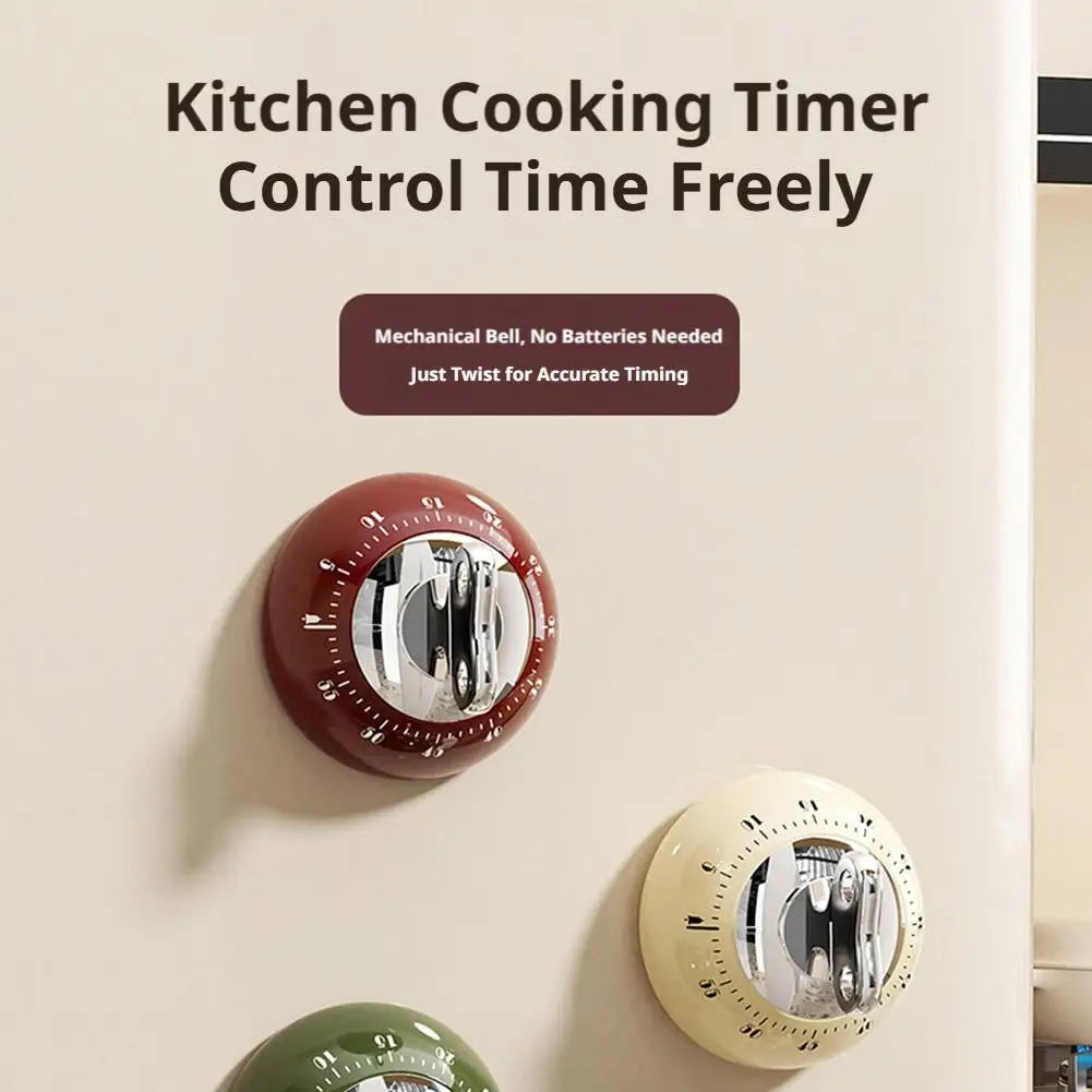 Magnetic Kitchen Timer Manual Countdown Alarm Clock Digital Timer Mechanical Cooking Timer Study Stopwatch Cooking Shower