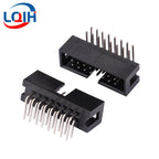 10PCS DC3 6P/8P/10P/14P/16P/20P/30P/34P/40P 2.54mm Socket Header Connector ISP Male Double-spaced Straight needle Curved needle