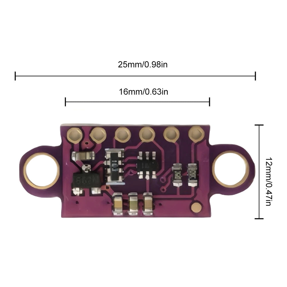 1-50PCS VL53L0X Time-of-Flight (ToF) Laser Ranging Sensor Breakout 940nm 3-5V GY-530 VL53L0X V2 Laser Distance Module IIC