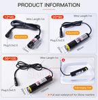 Line Red Locator 635nm Infrared Adjustable Laser Module Locator Red Laser Line Positioning For Woodworking Stone Cutting Machine