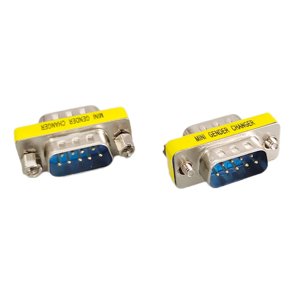 2/5PCS DB9 9Pin Male to Female/Male to Male/Female to Female/ Mini Gender Changer Adapter RS232 Serial plug Com Connector