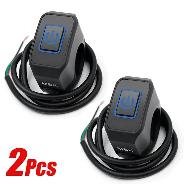 1/2pcs Motorcycle Handlebar Switch ON OFF Headlight Horn Control Modification Switch 22mm Waterproof Button Accessories12V