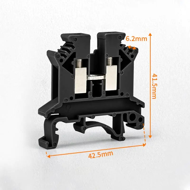 10/100pcs 7 Colors DIN Rail UK2.5B Terminal Block Clamp Connector 800V 32A UK-2.5N 2.5mm Square Universal Screw Connectors