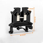 10/100pcs 7 Colors DIN Rail UK2.5B Terminal Block Clamp Connector 800V 32A UK-2.5N 2.5mm Square Universal Screw Connectors