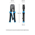 SAMZHE RJ45 Crimper RJ11 RJ45 Crimping Tool Ethernet Network LAN Cable Crimper Cutter Stripper Plier for 6P 8P RJ11 RJ12 RJ45