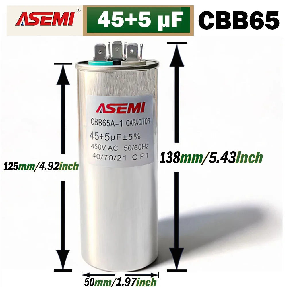 CBB65 Capacitor Dual Run Start Round