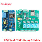 ESP8266 1/4 Way Channel AC 90-250V/DC 7-30V Wifi Wireless Relay Module ESP-12F WiFi Programmable Development Module for IOT