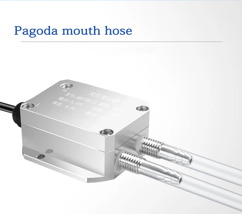0-3Kpa to RS485 Micro Differential Pressure Transducer 0-50Kpa to 4-20mA 0-10V RS485 Wind Air Pressure Transmitter Sensor