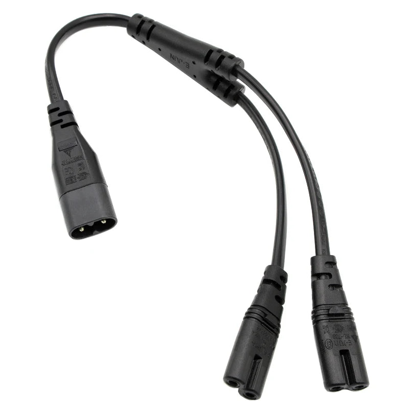 IEC 320 C8 Plug to C7 Receptacle Male to Female Extension Power Supply Main Adapter Cable White/black Color