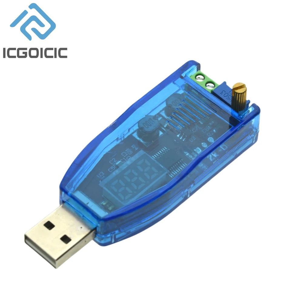 LED DC-DC 5V to DC 1-24V Adjustable Potentiometer USB Step Up/Down Buck Boost Converter Power Supply Voltage Regulator Module
