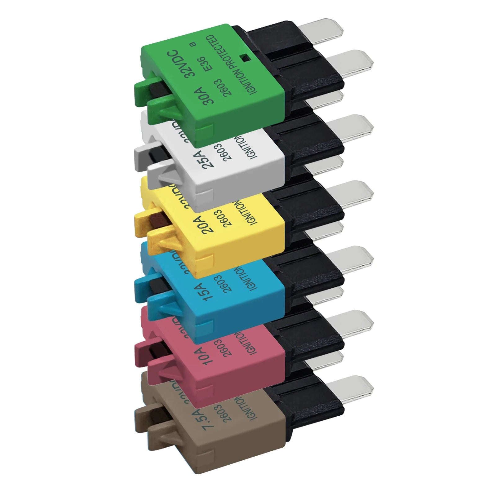 Car Blade Resettable Fuses 5A 7.5A 10A 15A 20A 25A 30A Automotive Fuses 12V 24V 32V Circuit Breaker for ATO ATC Fuse Replace