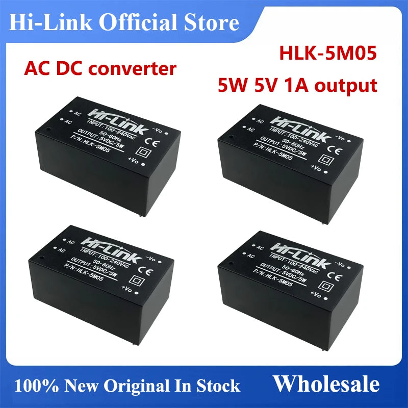 Hilink 3W 5W 10W 220V 240V 5V 12V 24V AC DC Converter HLK-PM01 NewOriginal Power Supply Module PM12 3M05B 3M05C 3M12C 5M05 10M05
