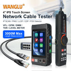 WANGLU Network Cable Tester RJ45 Tester Cable Tracker LAN Tester Network Tool Kit UTP Cable Tester PoE Tester Cable Locator