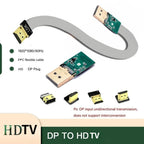 Shielded FFC Ribbon FPV HDTV-Compatible DP Displayport Connector Up Angle 20P Flexible Flat Cable Raspberry Pi 4 1920*1080P/60hz