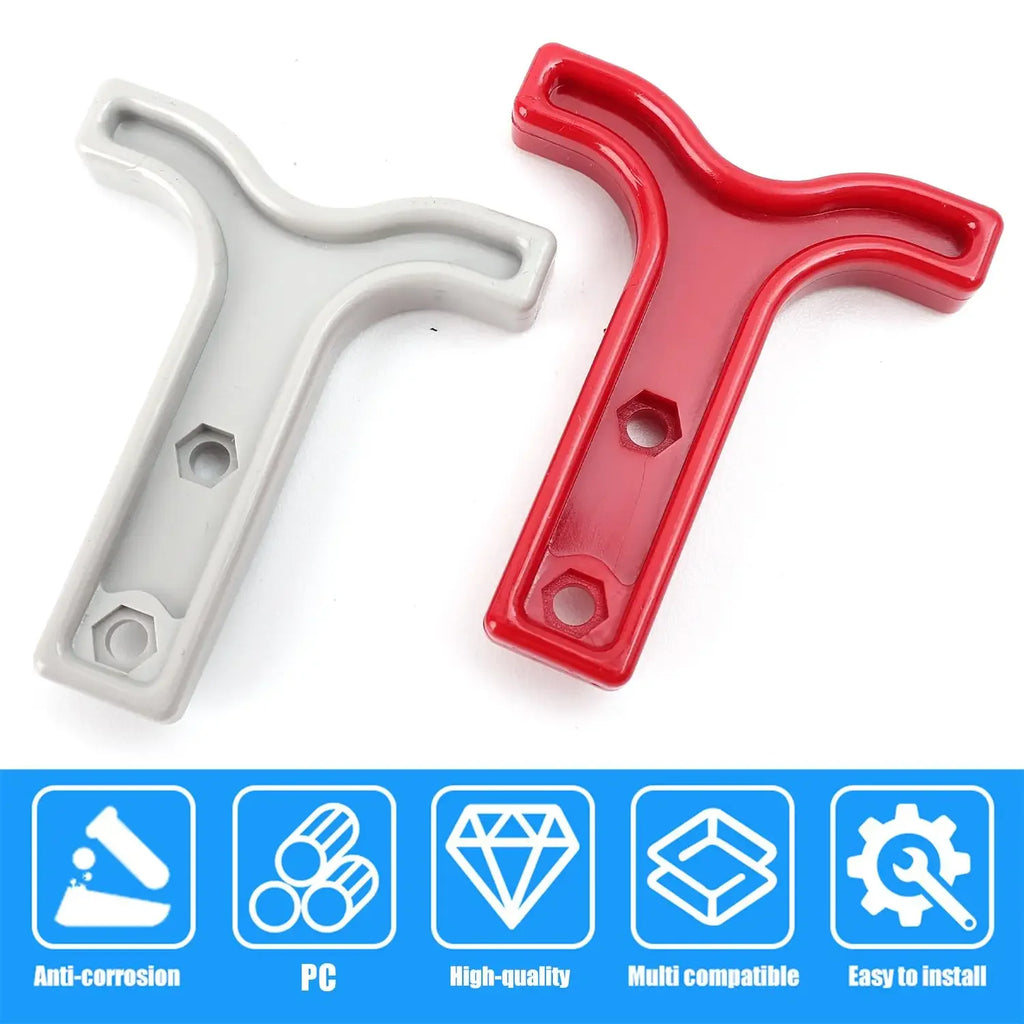 For Anderson Plug Pull Handle Caravan Solar Battery Quick Disconnect Connector Safe Release T Handle Red Gray Auto Accessories