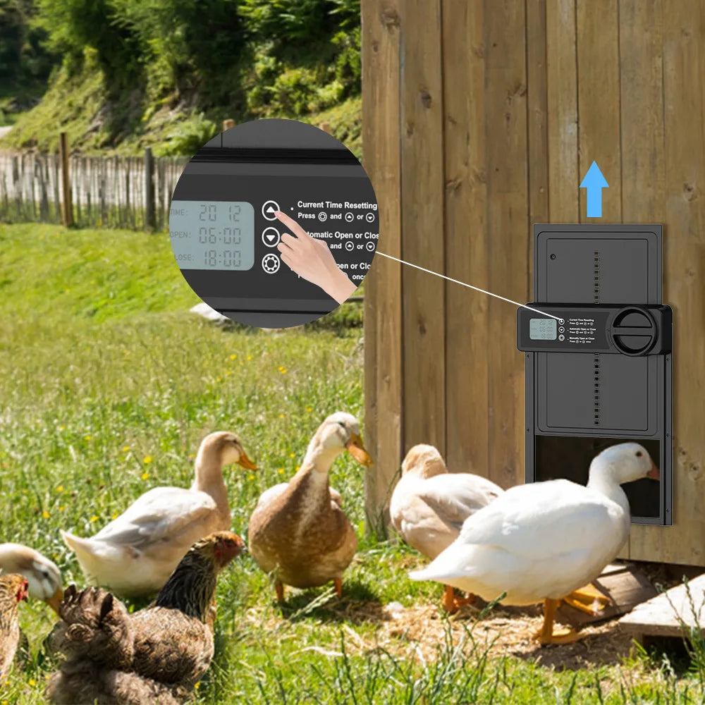Upgraded 2nd Gen Automatic Pet Door Smart Timer Lift For Dogs Cats Cold Resistant Durable Pet House