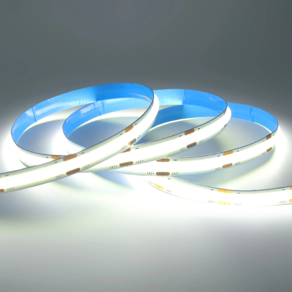 DC12 24V COB LED Strip Light 528Leds/m Flexible Tape Ribbon High Density Linear Lighting 3000-6500K RA90 Led Lights Room Decor