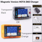 HOTA D6S RC Lipo Battery Charger Magnetic Suction Dual Channel Smart Balance 600W High Power 1-6S Smart Balance Charger
