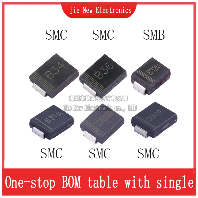 20PCS MBRS360 MBRS320T3G MBRS340T3G MBRS360T3G MBRS3100T3G MBRS3200T3G MBRS240T3G MBRS260T3G SMC Schottky diode