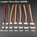 5Sets Micro JST PH2.0 2.0mm 2/3/4/5/6/7/8Pin Male and Female Plug Wire Cable Connector Socket  Length 10CM 20CM 26AWG