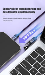 PD240W OTG C Type Adapter 90° 540° Rotating Type C Adapter Fast Charging USB C Adapter Extender for iPhone 17Pro Laptop Tablet