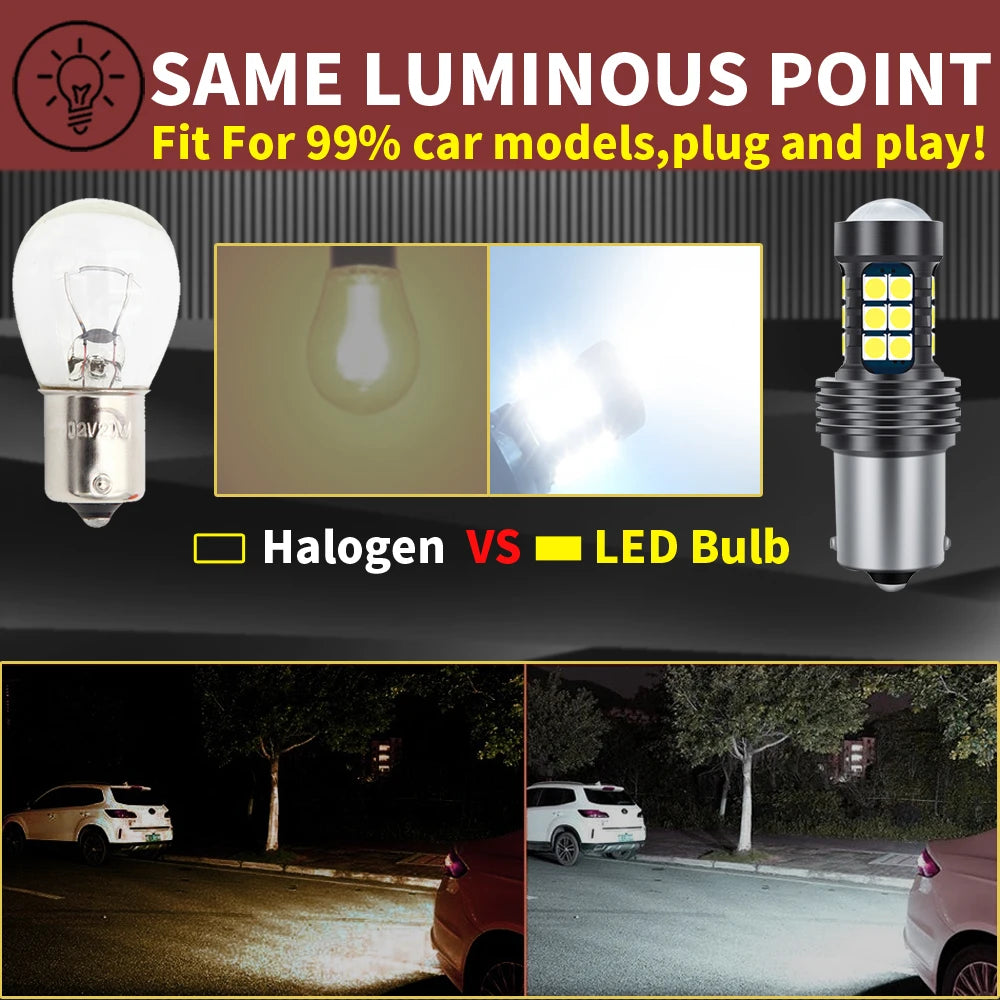 2pcs P21W 7506 BA15S LED Backup Light Bulb Reverse Lamp Canbus For Volvo C30 S40 S60 S70 S80 V40 V50 V60 V70 XC60 XC70 XC90