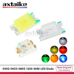 100PCS 0402 0603 0805 1206 SMD LED Diode White Red Yellow Emerald Green Blue Purple Orange Light Emitting Diode 1608 2012 3216