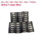 35/100/200PCS HC-49S Crystal Oscillator Kit Quartz Crystal Resonator Set 4Mhz 6Mhz 8Mhz 12Mhz 16Mhz 20Mhz 24Mhz 25MHz 48MHz