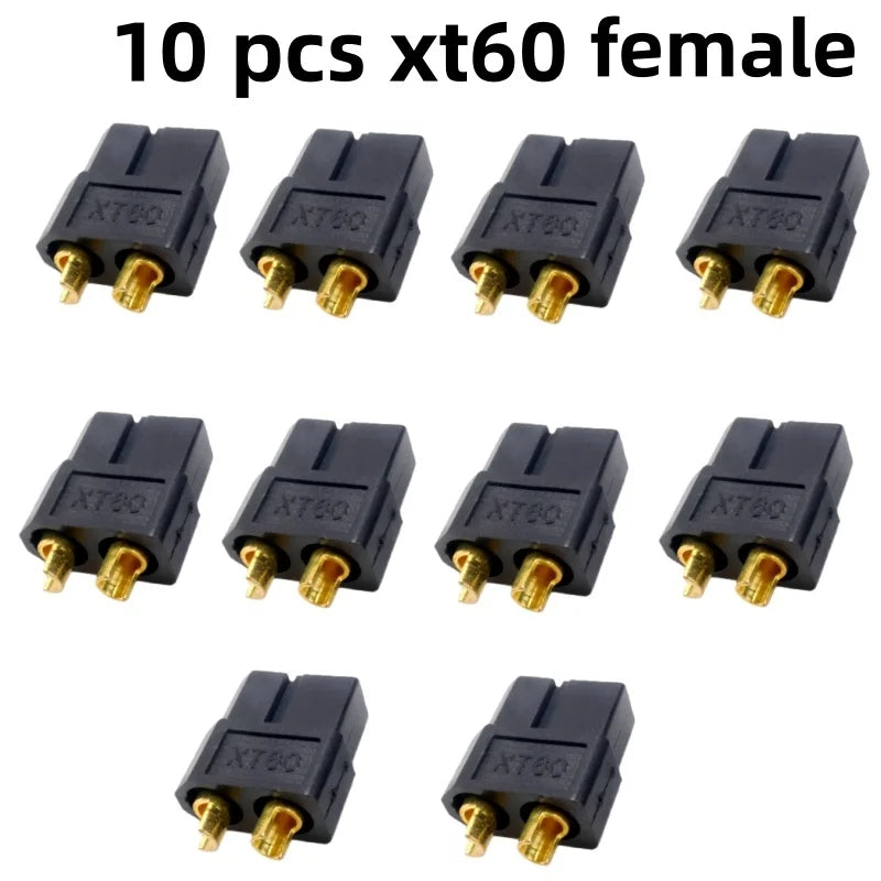 10 pcs Black XT60 XT30 XT90 Male Female Bullet Plugs Connectors for RC Lipo Battery Drone Airplane Spare Parts