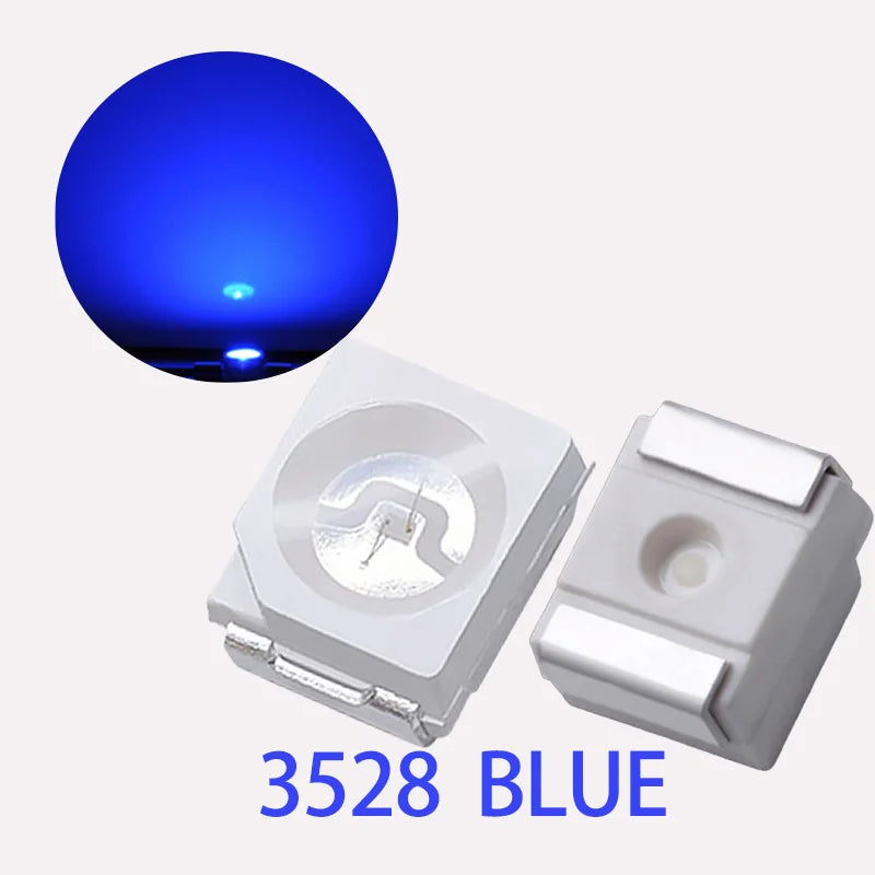 2000pcs Supply High 3528 SMD LED Full Color Highlight 0.06w Red GREEN Blue Yellow White ICE PINK Purple Black RGB Lamp Beads