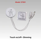 12V/24V 60W Touch Switch, Suitable for Concealed Installation in Furniture with a Thickness of 0-40mm, LED Touch Dimming Sensor.