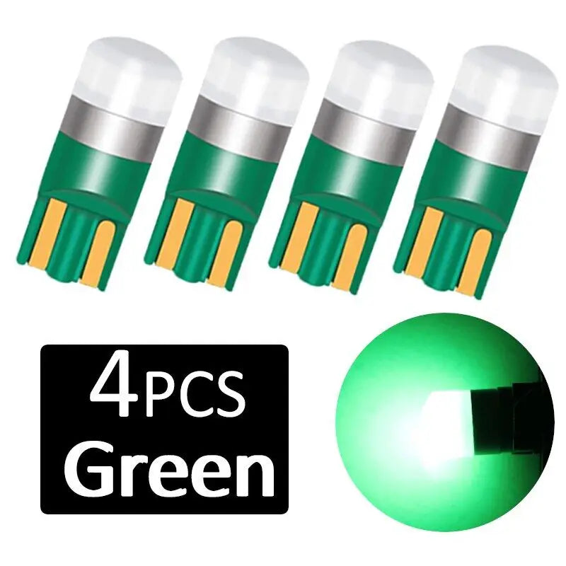 4 Pcs Super Bright 3030 SMD T10 LED W5W Car Dome Light Auto Clearance Reading Lamp 12 Vehicle Door Bulb Accessories White 6000K