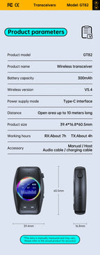 AUX Bluetooth 5.4 Audio Adapter Receiver Transmitter 4 in 1 With Display Screen Support TF Card For Car TV PC Speaker 3.5mm