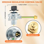 29102349 Grill Regulator Control Valve Compatible with Charbroil Grill2Go X200 Portable TRU - Infrared Liquid Propane Gas Grill