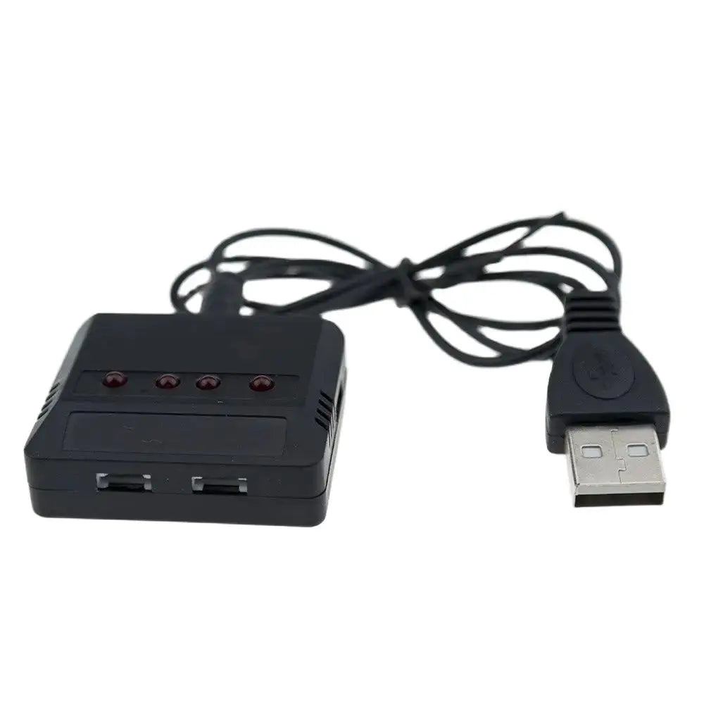 SYMA Hubsan 4-in-1 USB Balance Charger Fast & Safe Charging for X4/X5/H107 Series Drones 3.7V LiPo Battery Compatible Drone