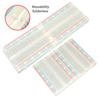 MB102 ZY-204 Solderless Breadboards: 170/400/700/750/830/1600 Plug Holes, Versatile Prototyping and Circuit Testing Boards for D