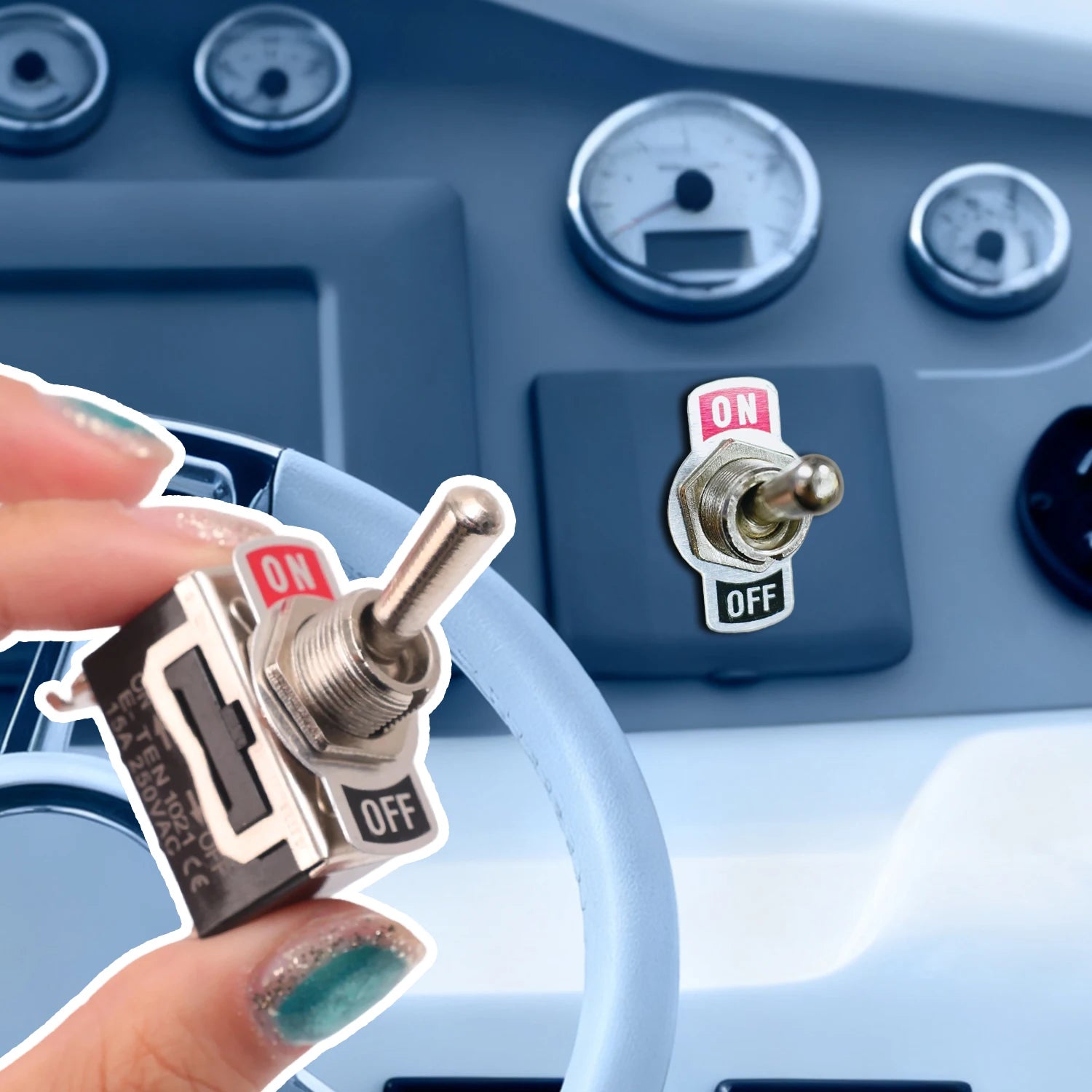 Rocker Switch Heavy-duty on/off Rocker Switch Waterproof Cap SPST Rocker Switch Suitable for Auto Marine Applications 2-pin SPST