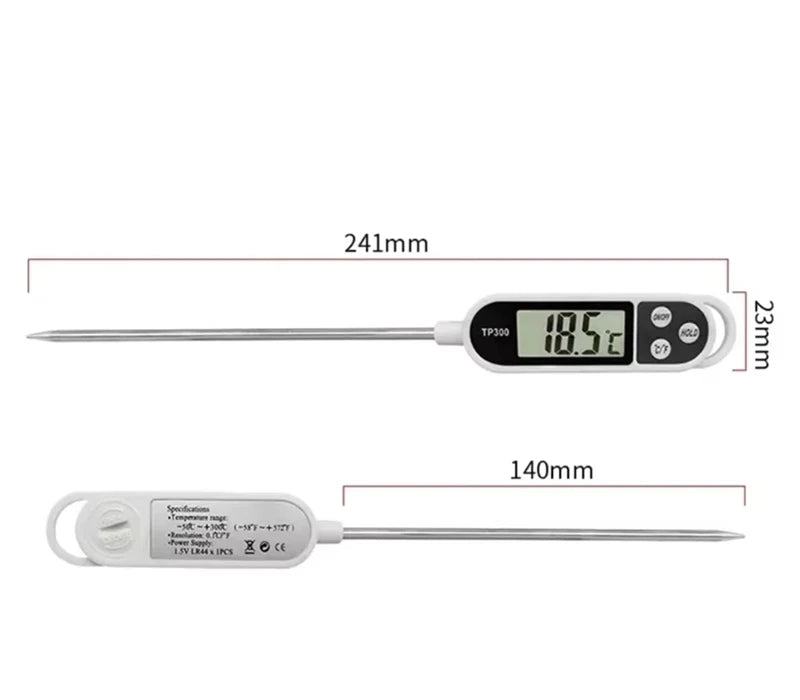 Probe Type Meat Thermometer Digital Kitchen Thermometer Cooking Milk Food BBQ TP300 Electronic Food Temperature Gauge Tools
