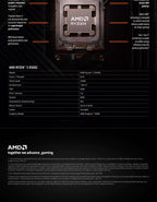 8500G AMD Ryzen 5 R5 8500G CPU Series 6-Core 3.8 GHz Socket AM5 65W AMD Radeon 760M Processor - 100-000000931 New but no fan