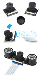 Raspberry Pi 5MP Camera OV5647 1080P Optional Wide Angle Night Vision IR-CUT Fisheye Webcam for Raspberry Pi 4 Model B 3B Plus
