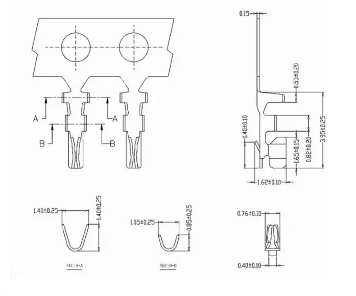 1000pcs XH XHD PH2.0 PHB CH3.96 VH3.96 KF2510 Dupont SM ZH1.5 1.25 SH1.0 MX3.0 Strip Metal Needle Crimp Cold-pressed Terminal