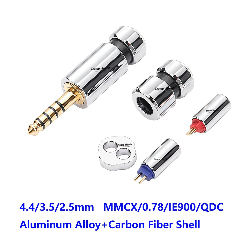 1Set Hi-End 2.5mm 3.5mm 4.4mm Audio Plug +Splitter+Slider+MMCX 0.78 QDC IE900 N5005 A2DC Upgrade Earphone Wire Aluminum Alloy