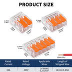 CMK66 Quick Wire Connector Easy Splice Lever Type Push In 2/3/4/5 Ports Push-In Terminal Block Home LED Light Wiring 0.2-6mm