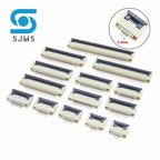10pcs 0.5mm 1mm Pitch FPC FFC Under Clamshell Socket Flat Cable Connector 4P 5P 6P 8P 10P 12P 14P 16P 20P 22P 24P 30P 34P 40P 50