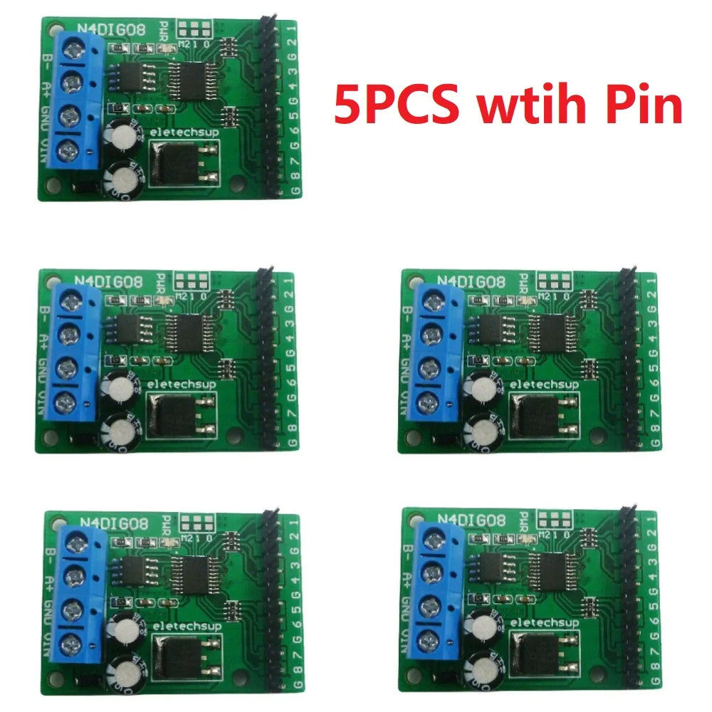 5PCS 3 in 1 8ch Input/Output Digital Switch TTL LvTTL CMOS RS485 IO Control Module Modbus Rtu Board For PLC Relay