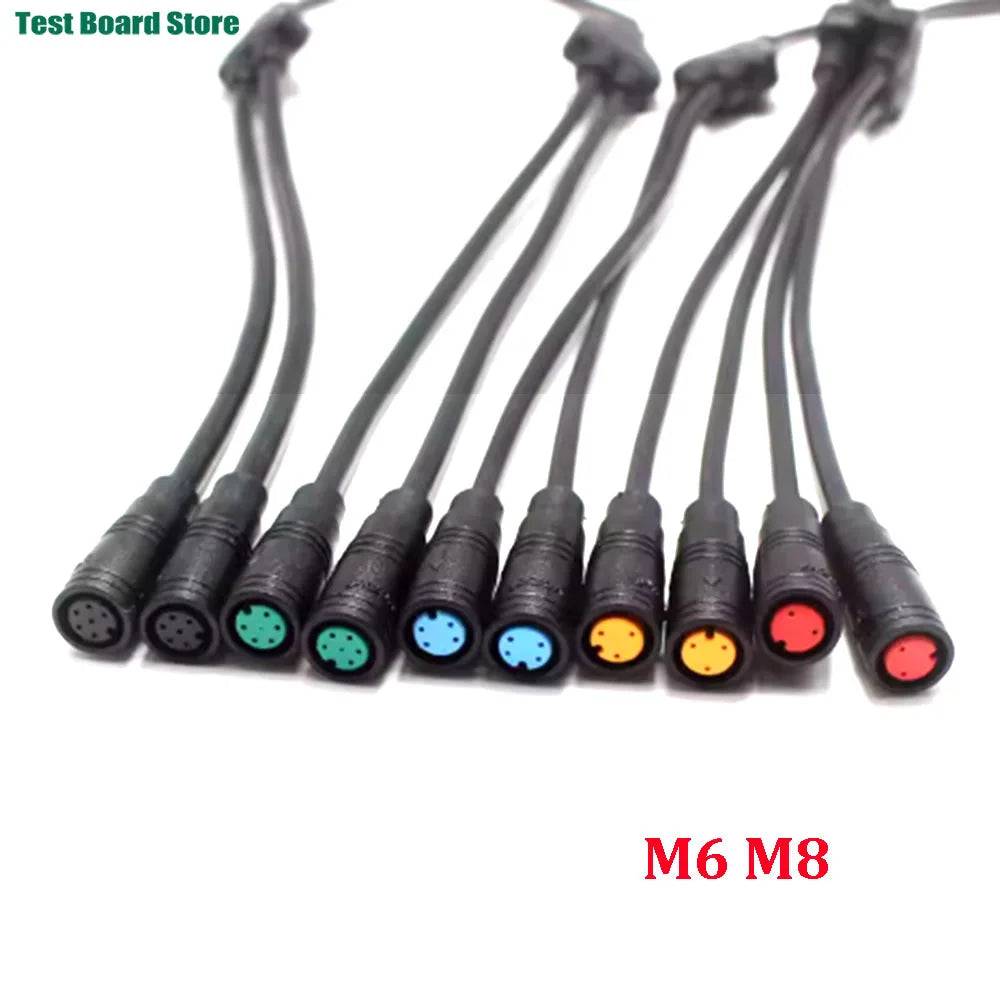  M6/M8 1 male to 2 female 2/3/4/5/6 pin Ebike DC splitter sensor Connector 40CM Cable Electric Bicycle Butt Joint ebike Plug